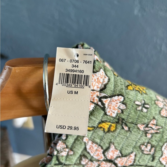 Aerie Floral Green Two-Piece Set NWT - Picture 3 of 5